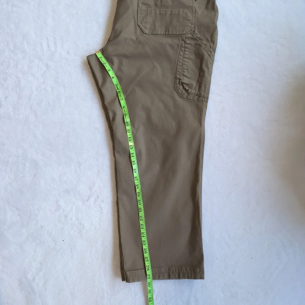 Duluth Trading Co Flex‎ Fire Hose Pants Mens 46x30 Khaki Tan Relaxed Work Cargo